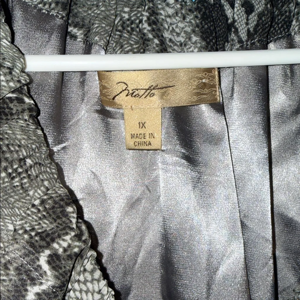 Motto Stylish snake skin patterned mini dress Brown Size M - Image 5