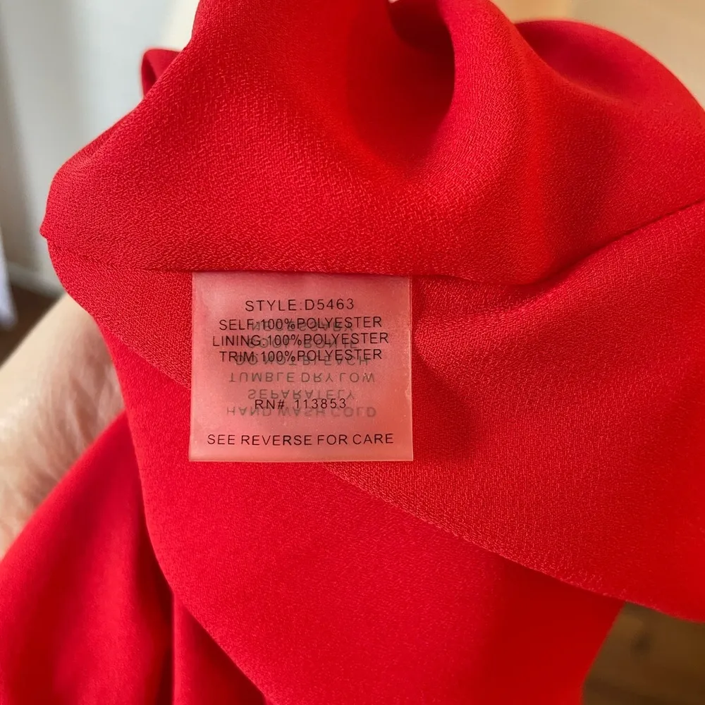 Sugarlips Danyon Criscross Lace Floral Red Maxi Dress - Image 8