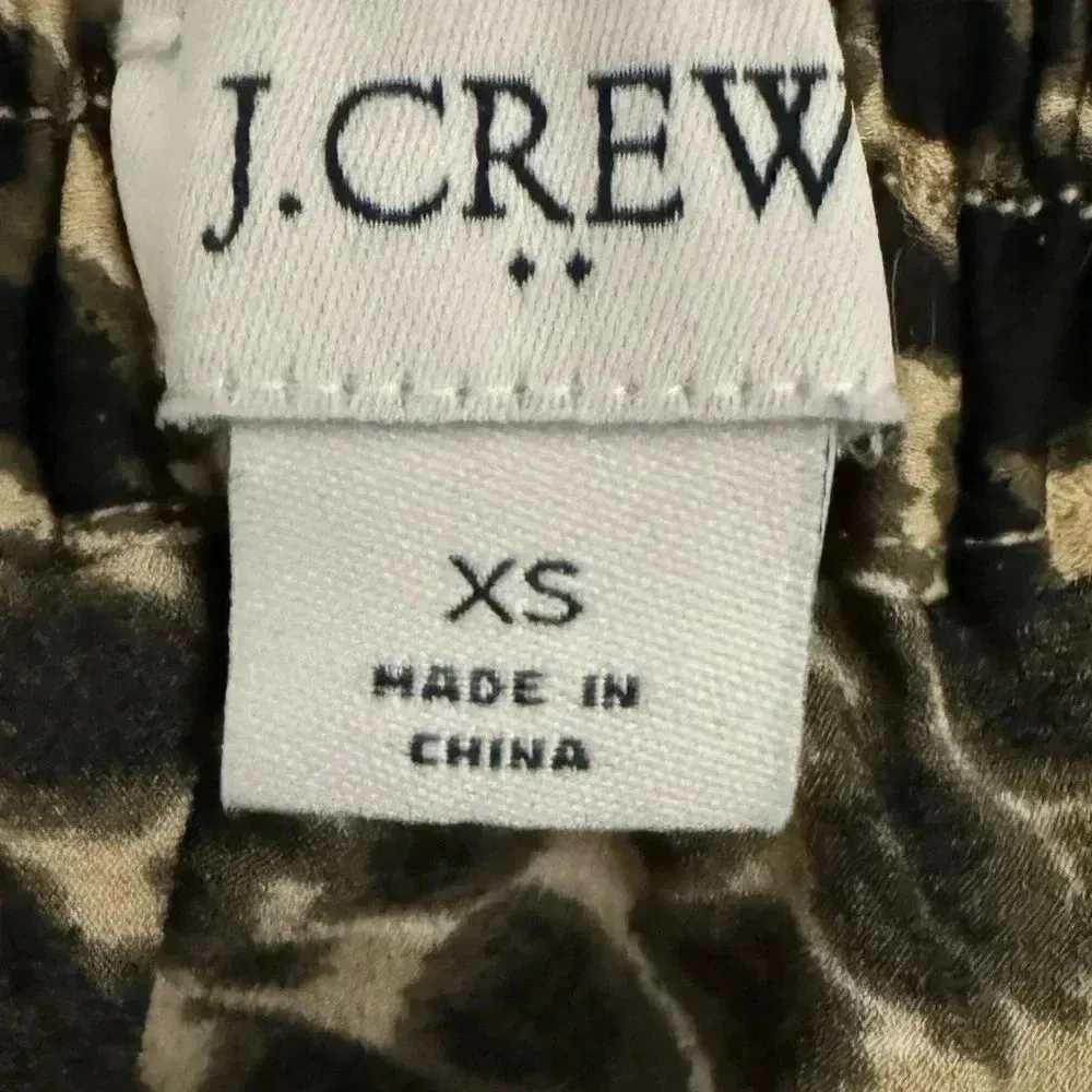 J CREW Midi Cheetah Animal Print Skirt A Line Light Weight Stretch Waist Sz XS/S - Image 4