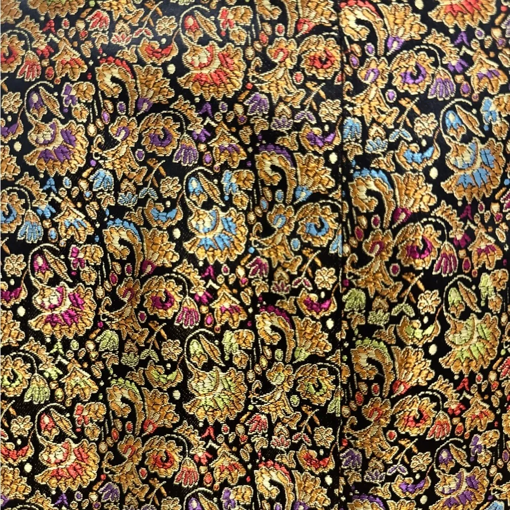 SilkLand Gold Black Office Shacket Jacket Floral Frenzy Blazer Statement Office Multiple - Image 4