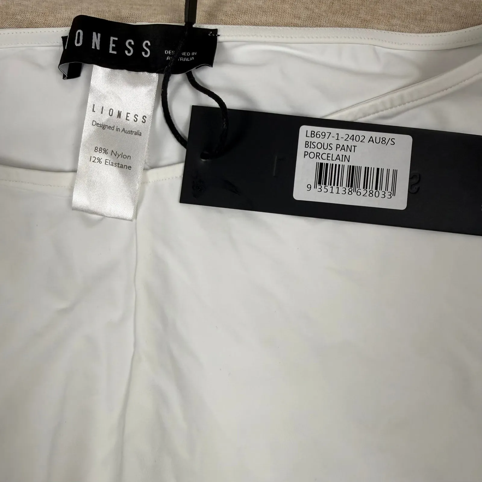 LIONESS Bisous Pant Porcelain White Flared Leg Palazzo Lounge Pants Size S - Image 3