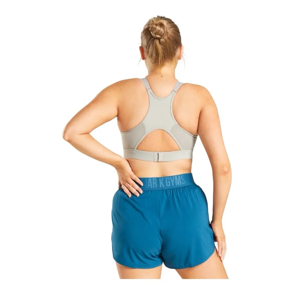 Gymshark High Support Mesh Sports Bra – grey/ Size XS - Image 2