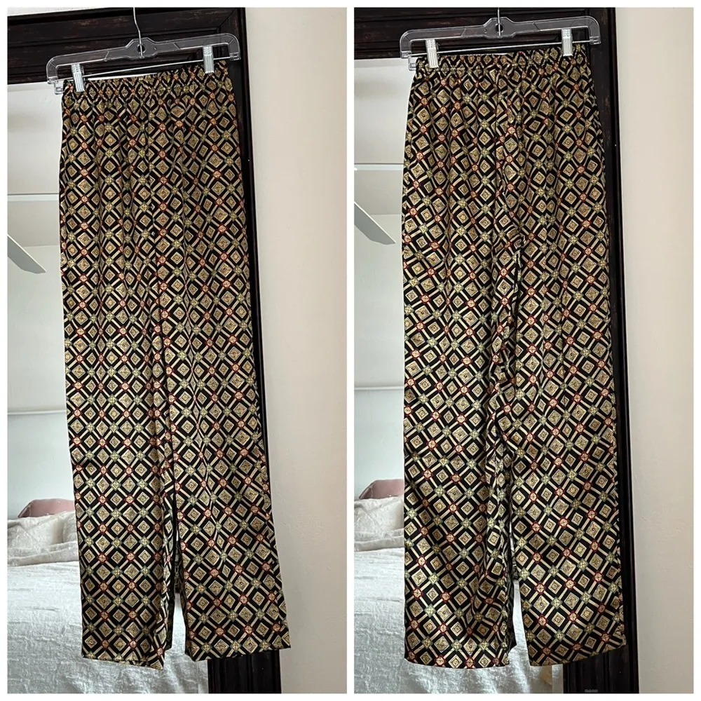 Victorias Secret Diamond Print Vintage 3 Piece Pajama Robe Set - Image 6