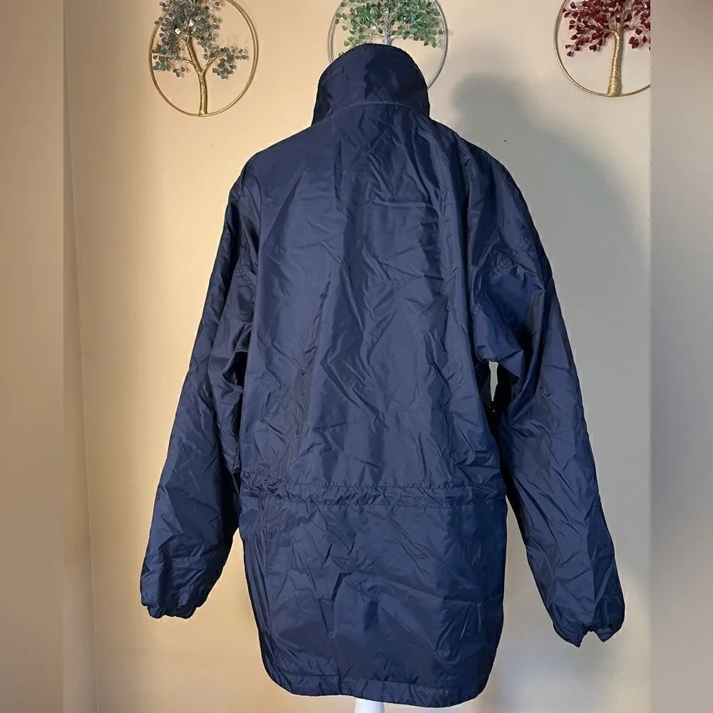 Columbia Navy Blue Fleece Lined Full Zip Vented Jacket Women's Medium - Image 2