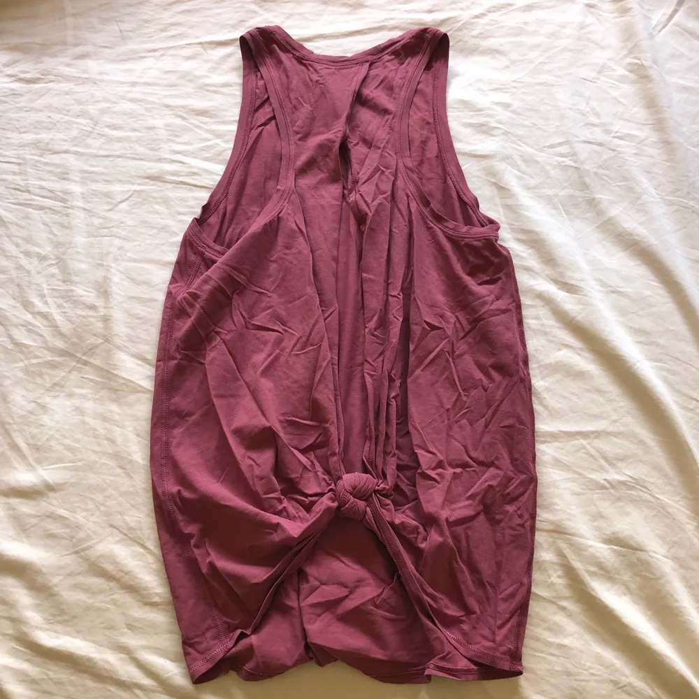 Lululemon All Tied Up Tank Top Open Tie Back So Merlot Pink Magenta 6 Small - Image 5
