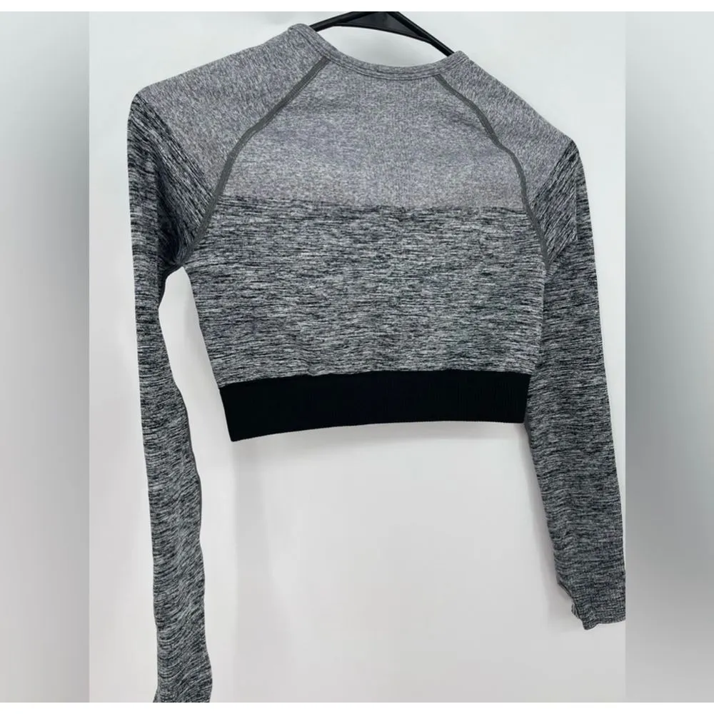 Doyoueven Crop Top‎ Long Sleeve Workout Shirt Athletic Wear size S - Image 4