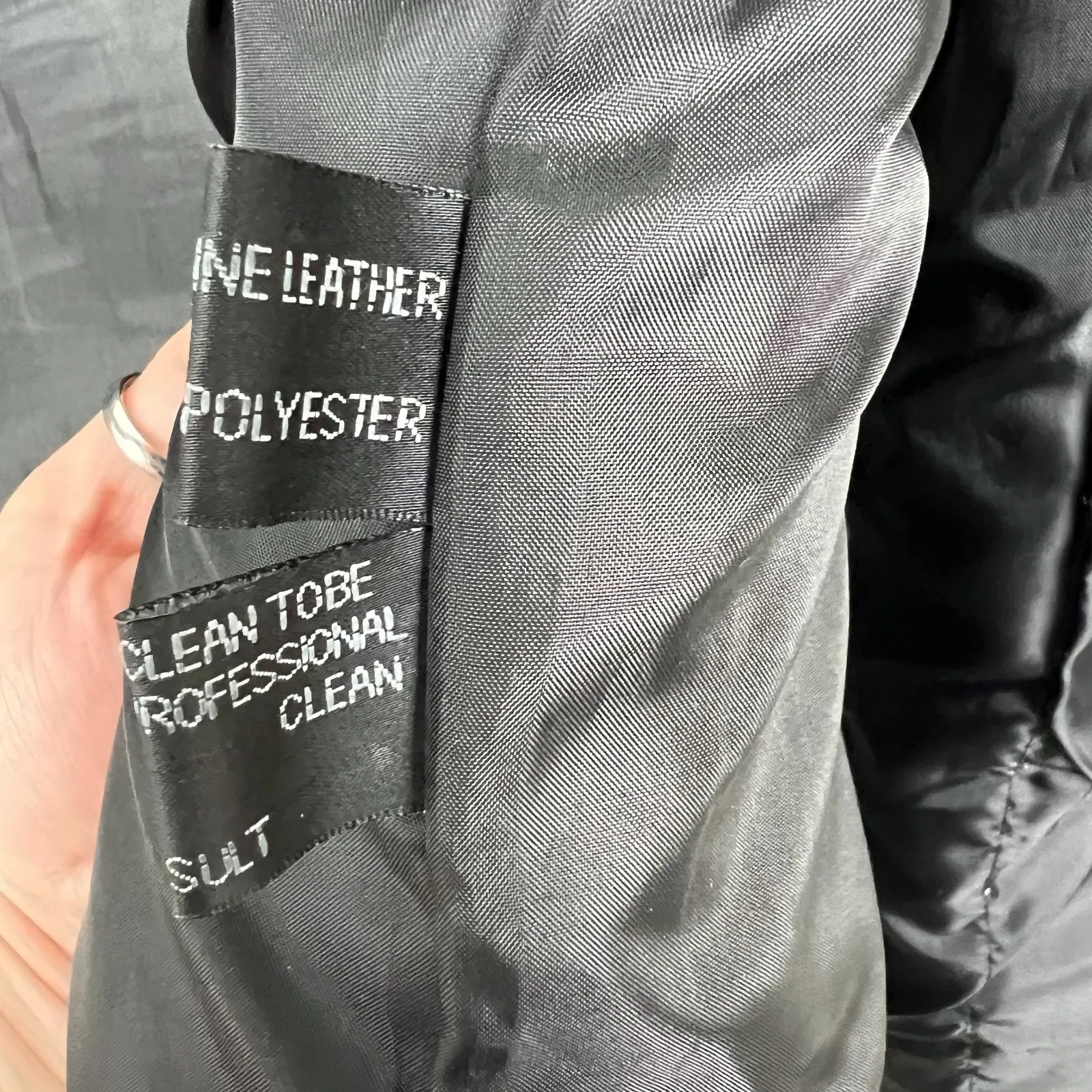 Knoles & Carter Italian Lamb Skin Leather Jacket Mens Medium Black Button Lined - Image 14