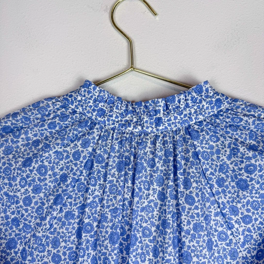 J. Crew X Liberty Ruffle-collar mini dress in Liberty D'Anjo Coast Size Medium - Image 11