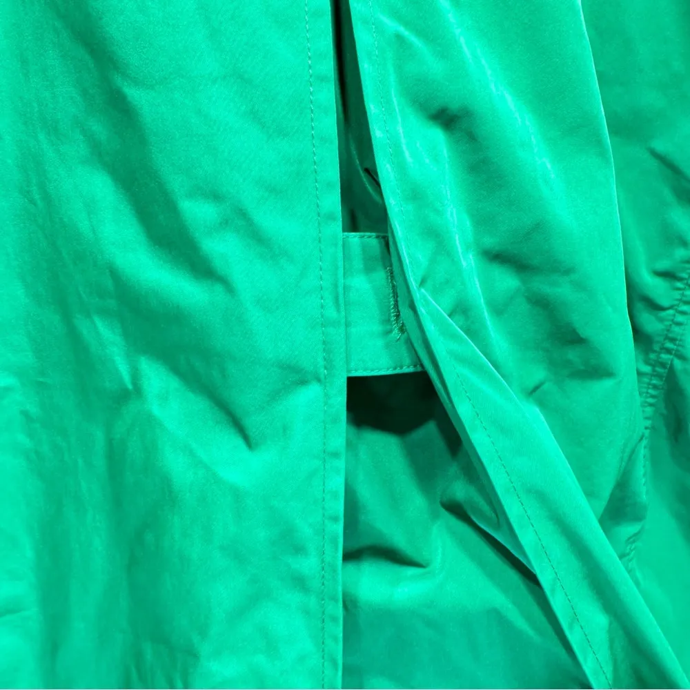 Chico’s Emerald Green Lined Long Sleeve Snap front Windbreaker Jacket w Pockets - Image 8