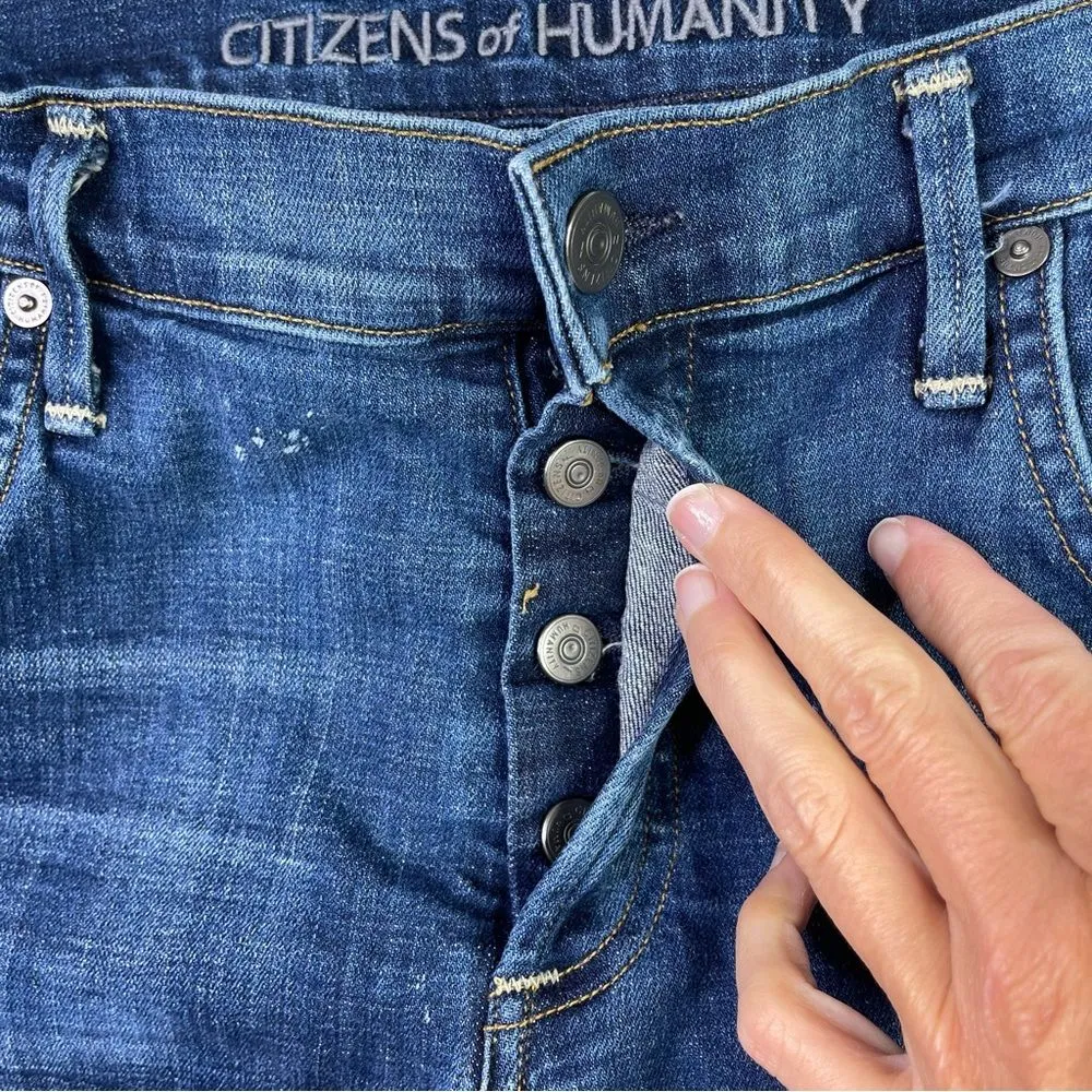 Citizens of Humanity Emerson Jeans Women’s 29 Blue Slim Boyfriend Dark Denim - Image 4