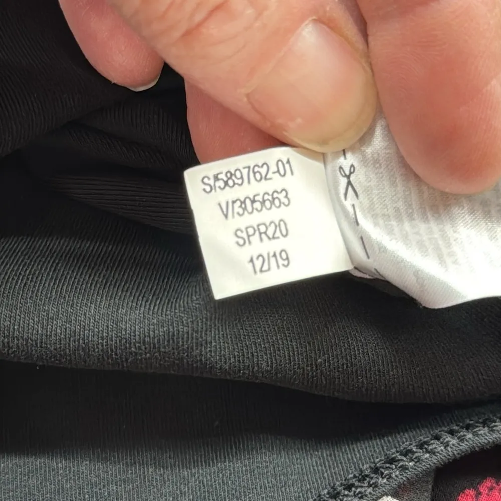 Banana Republic NWT Black Red Floral Balloon Sheer Sleeve Thong Bodysuit - Image 12