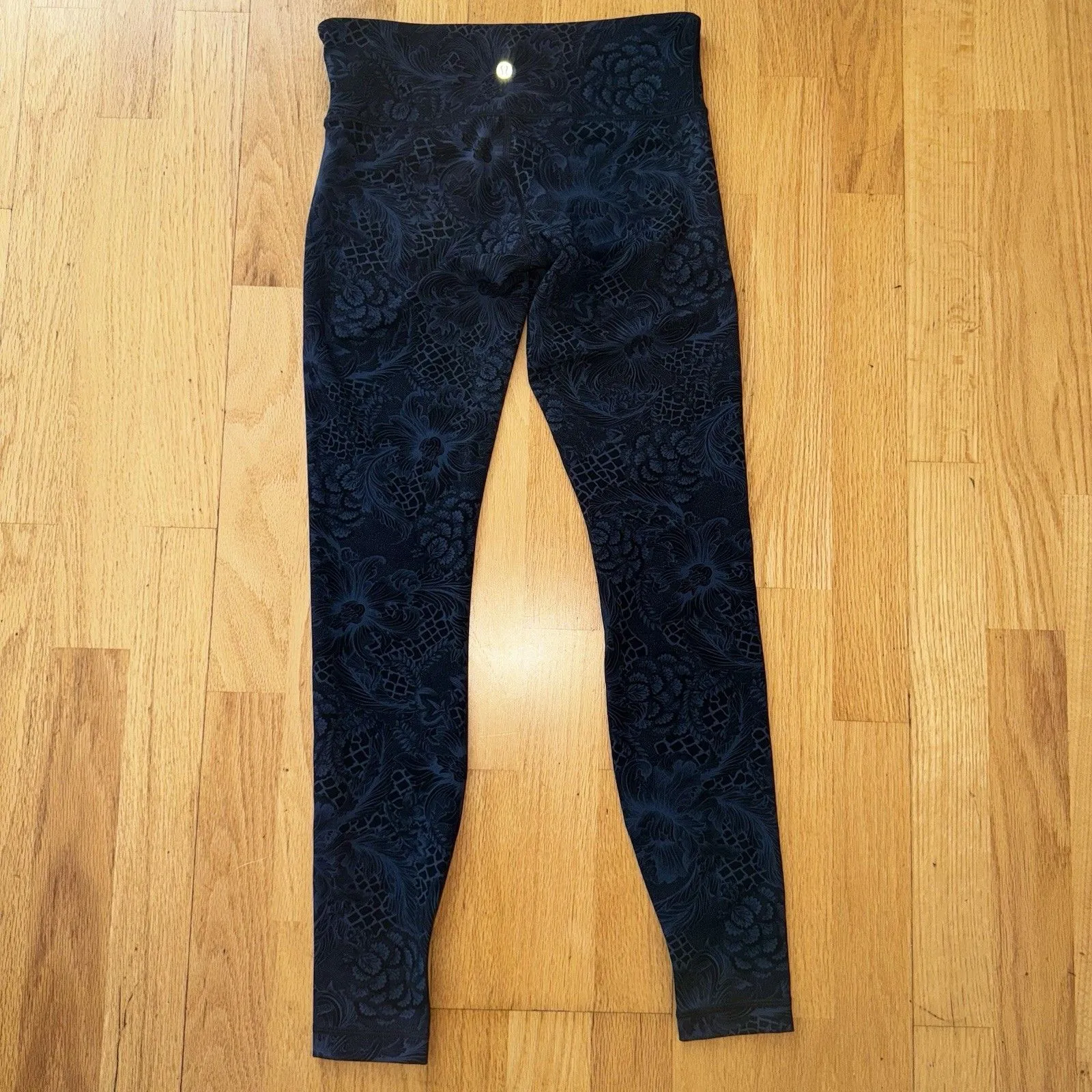 Lululemon Wunder Under Low-Rise Tight Full-On Luxtreme 28" Blue Black 6 EUC Yoga - Image 2