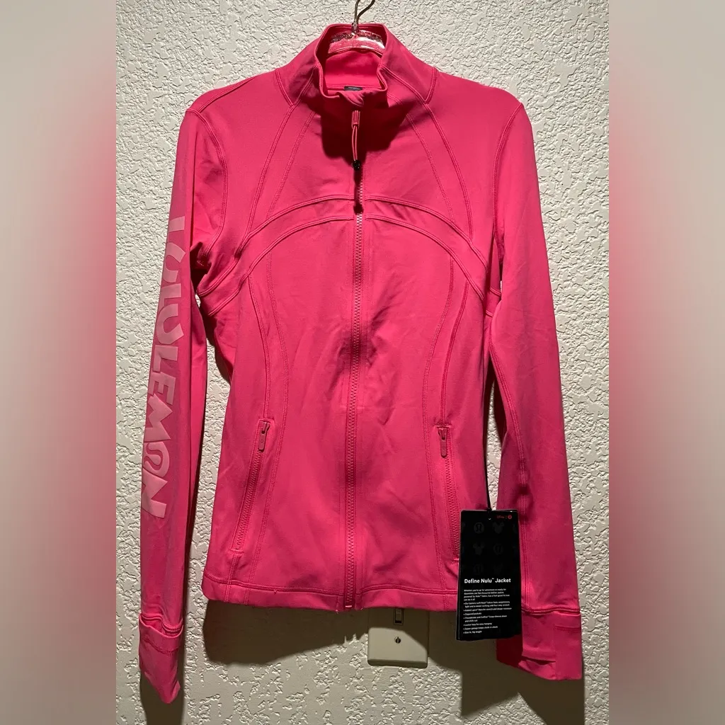 Lululemon Disney NWT Define Nulu Jacket Lip Gloss Pink Color Size 6 - Image 5