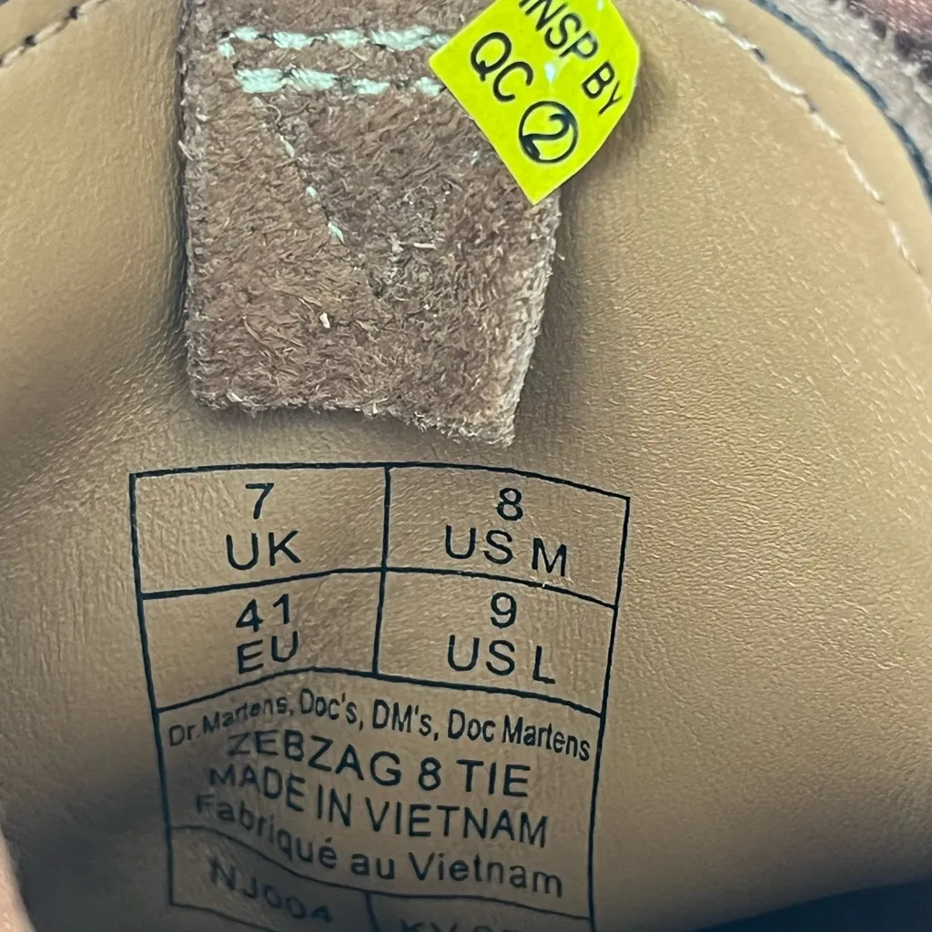 Dr Martens Zebzag 8 tie platform boots 9 NEW - Image 12