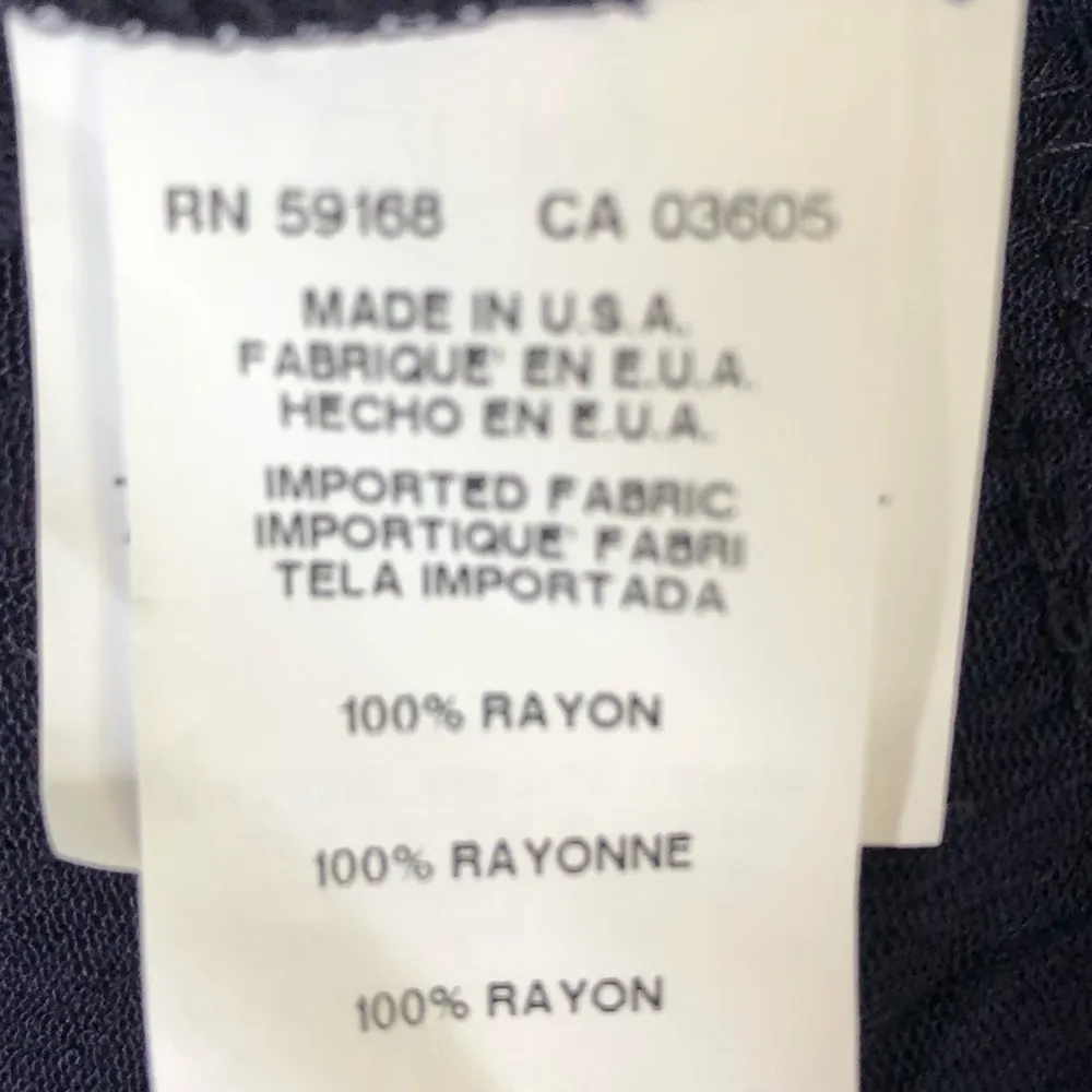 Karen Kane - Spring Dresses II - Crush MIDI Dress Navy Blue Crinkle Tiered NWT - Image 10