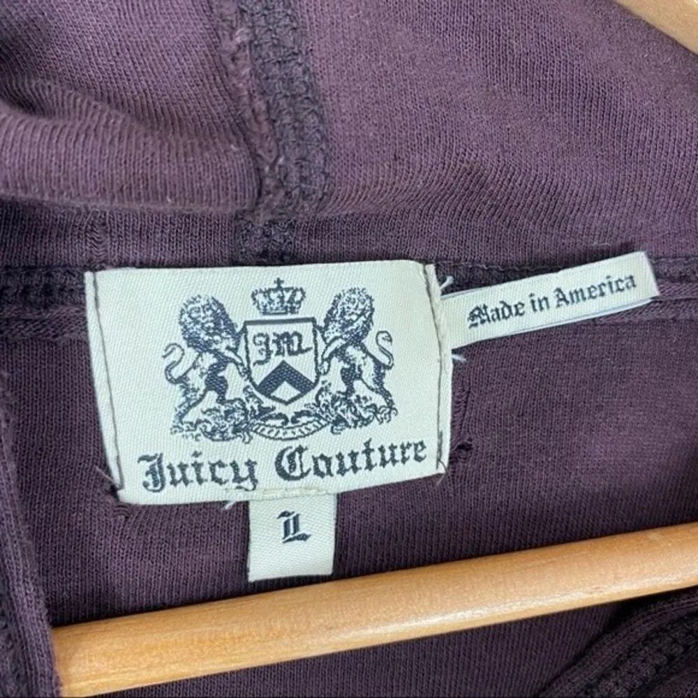 Juicy Couture Purple Long Sleeve Tunic Hoody Top L - Image 5