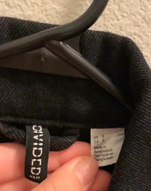 H&M Black Demin Jacket - Image 4