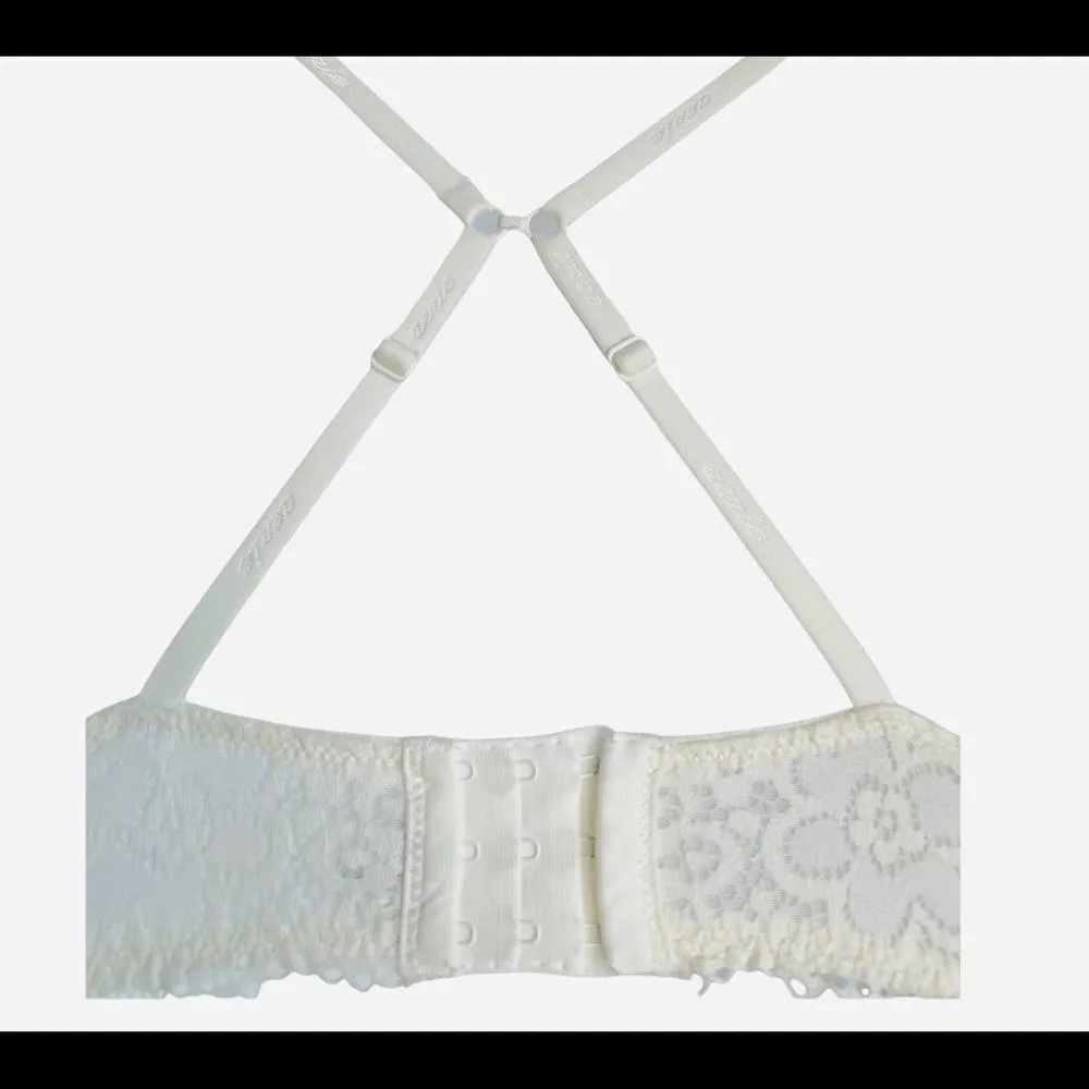 Aerie Demi Push Up Floral Lace 32D Bra Ivory White - Image 14