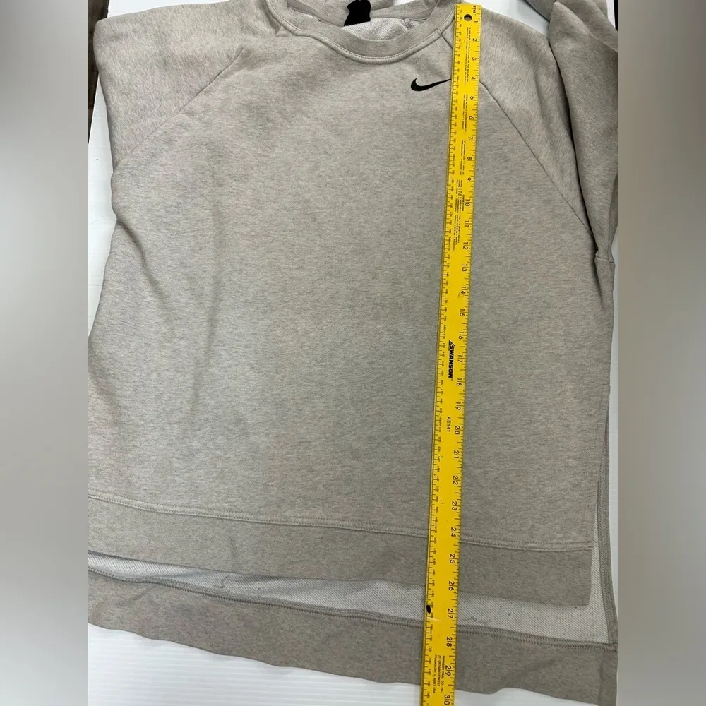 Nike Dri-Fit Hi/Low Sweatshirt - Size L - Color is a tanish/gray - Image 10