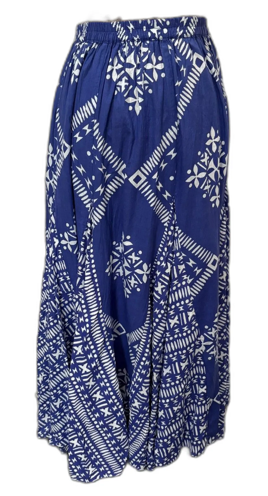 Soft Surroundings Bohemian Maxi Skirt Blue White Boho Print Flowy Size Small - Image 1