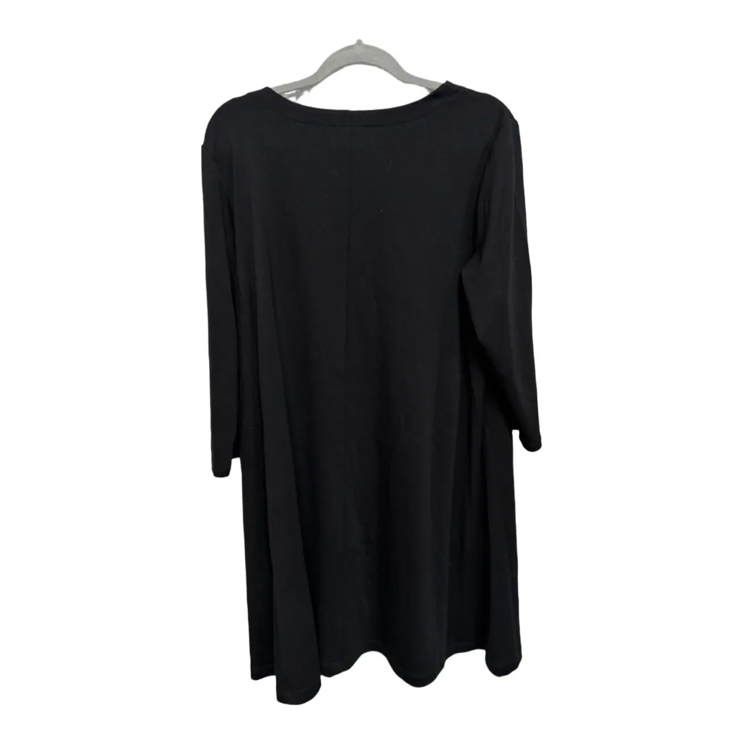 Loft Black Long Sleeve Shift Dress Business Casual Church Size XL Business - Image 4