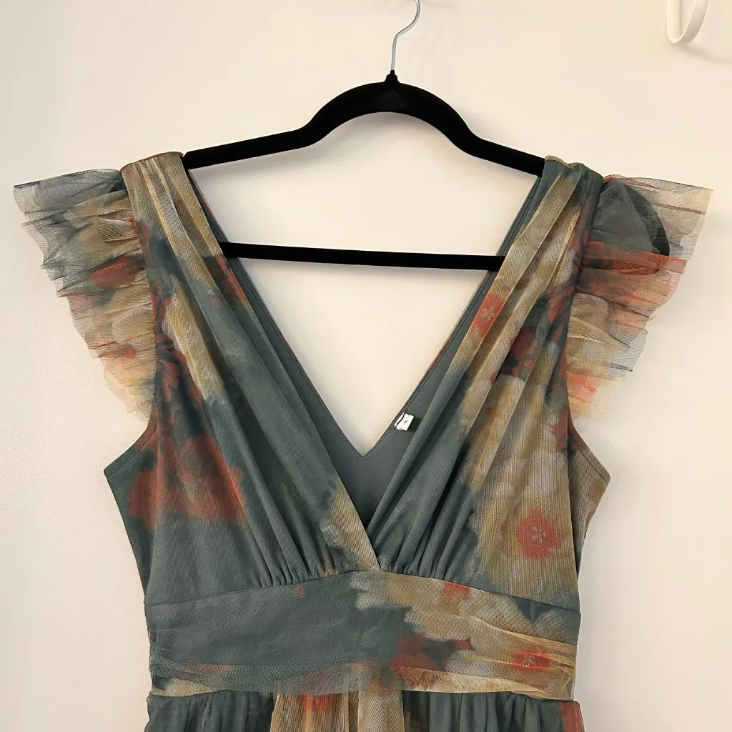 Baltic Born Adelyn Maxi Dress in Slate Blue Floral Size S NWOT - Image 6