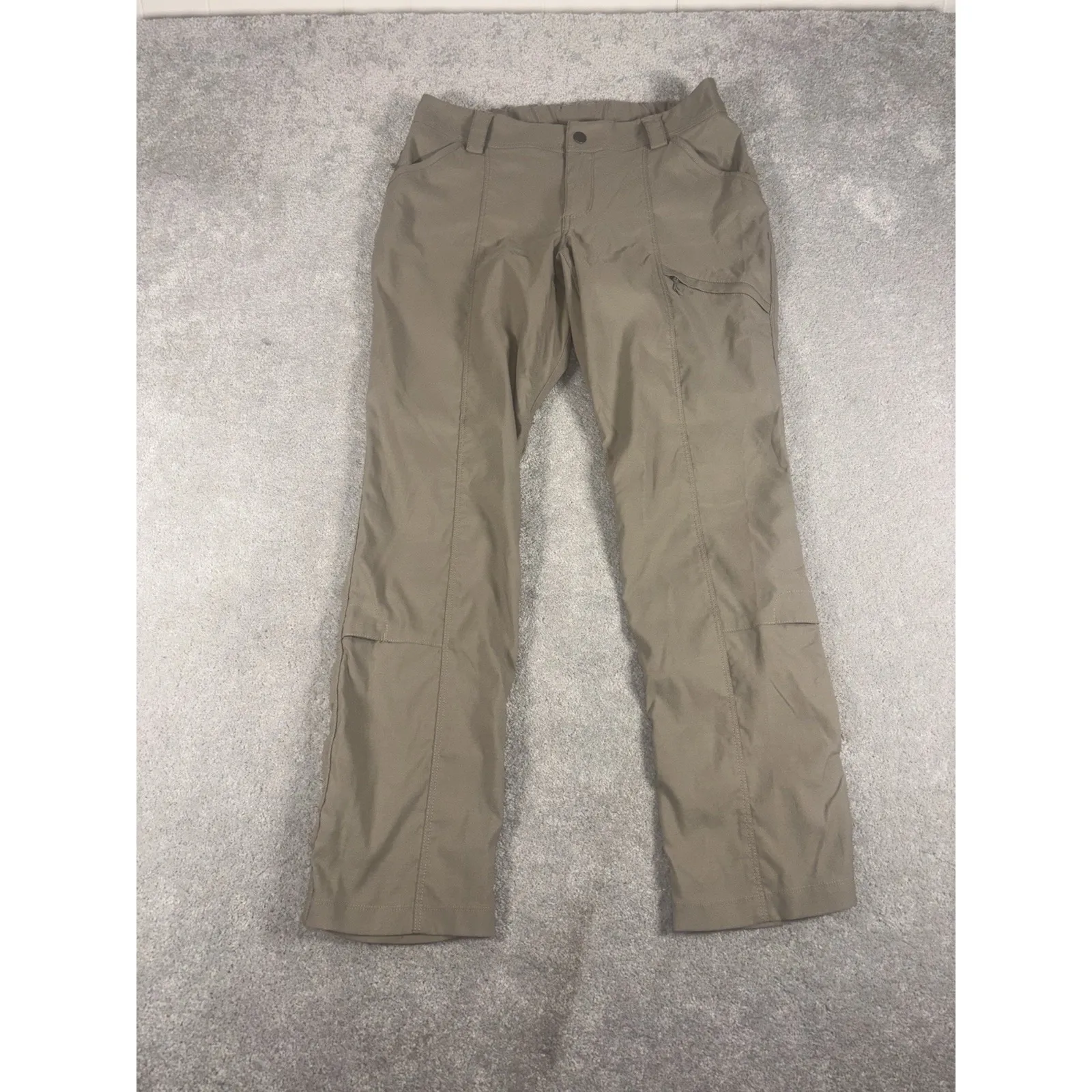 Duluth Trading Pants Womens 12x31 Tan Dry on the Fly Slim Leg Outdoor UPF Nylon Size 12 - Image 2