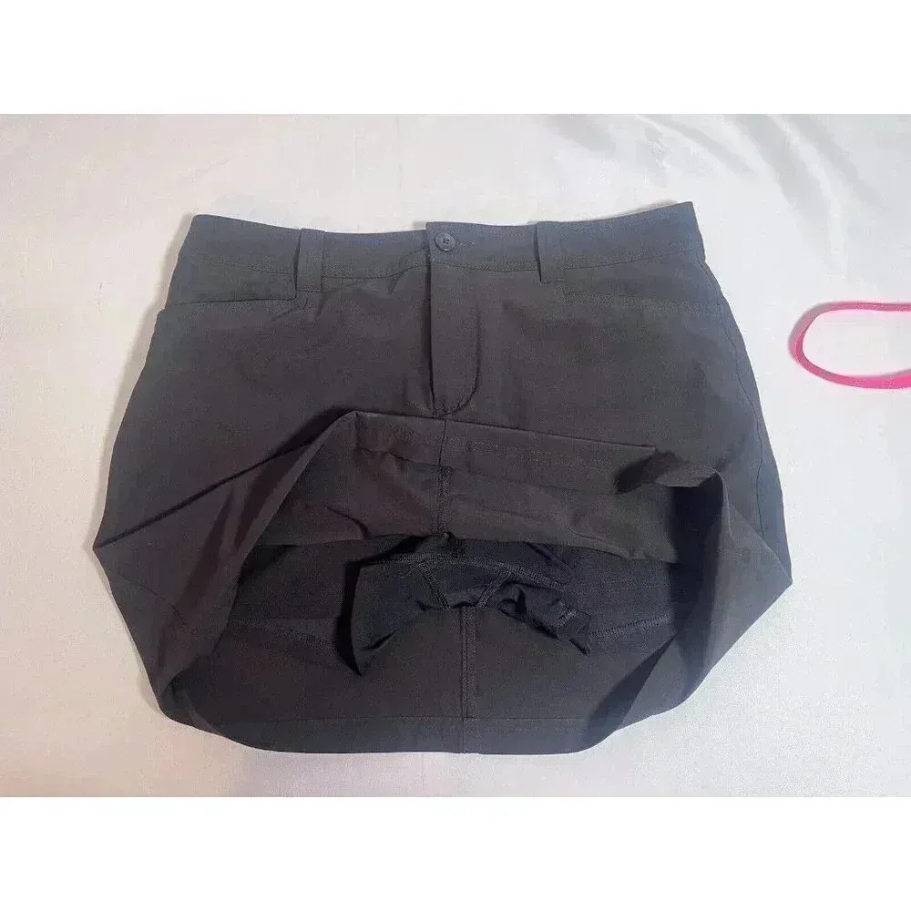 Eddie Bauer Travex Skort Skirt Solid Black Size 10 - Image 3
