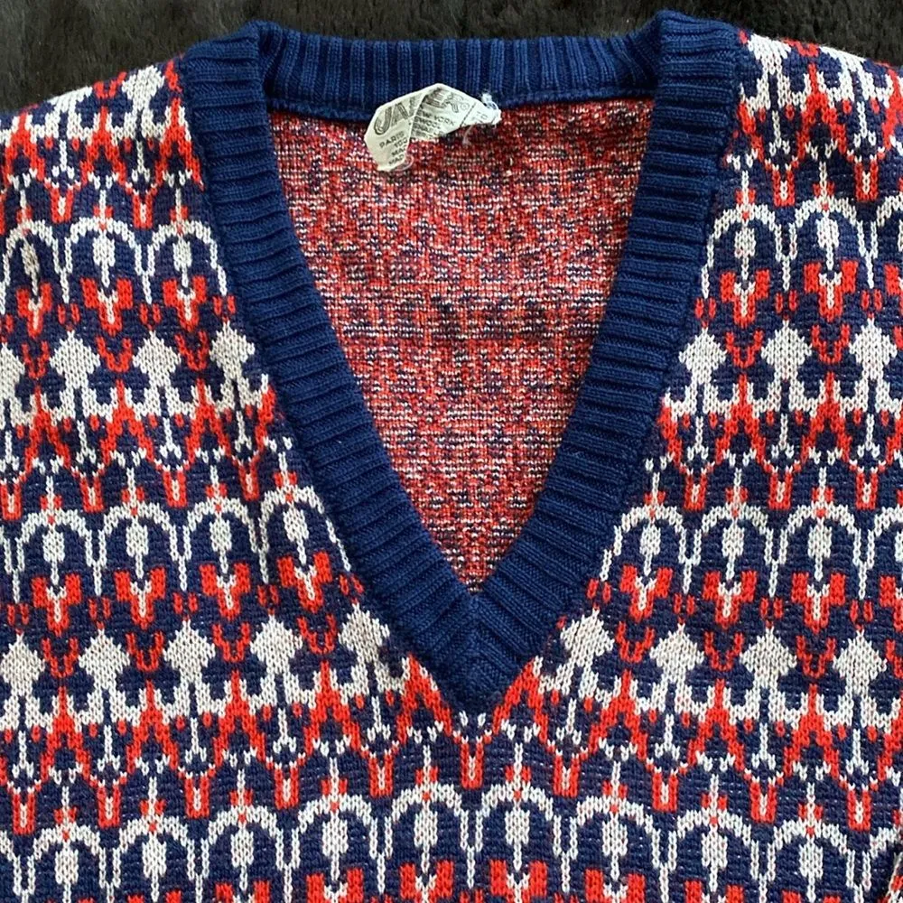Vintage jaeger lambswool sweater. Size M Blue Size M - Image 4