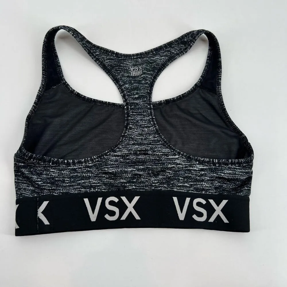 VSX Sport Victoria's Secret heathered gray raceback Sports bra gym size small - Image 4