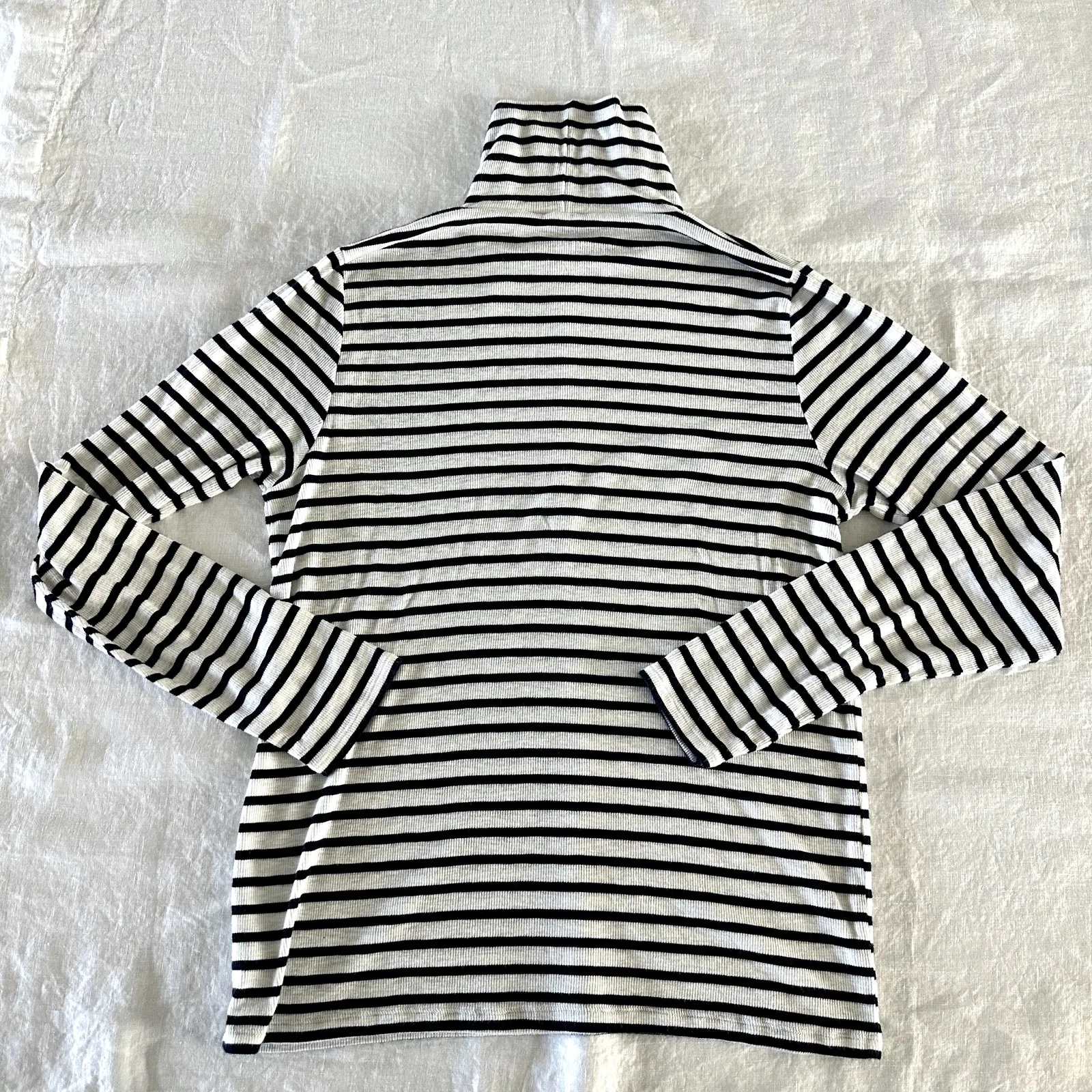 Aerie Navy White Stripe Turtleneck Long Sleeve - Image 6