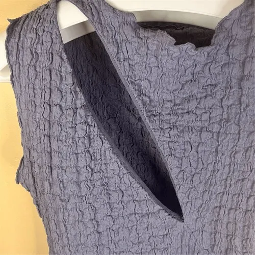 Zara Cutout Top‎ Sleeveless Textured Purple Gray Tank Modern Chic Trendy Womens - Image 2