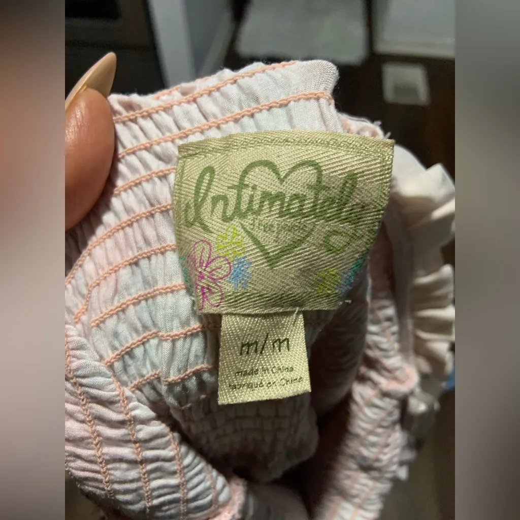 Rare Y2K intimately free people strapless lace pink bodycon dress M fall casual - Image 6