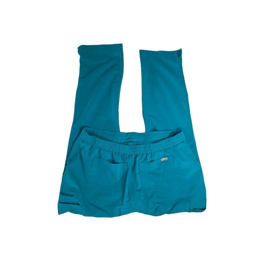 FIGS Technical Collection Scrub Pants – Turquoise, Women’s Size Large - Image 3