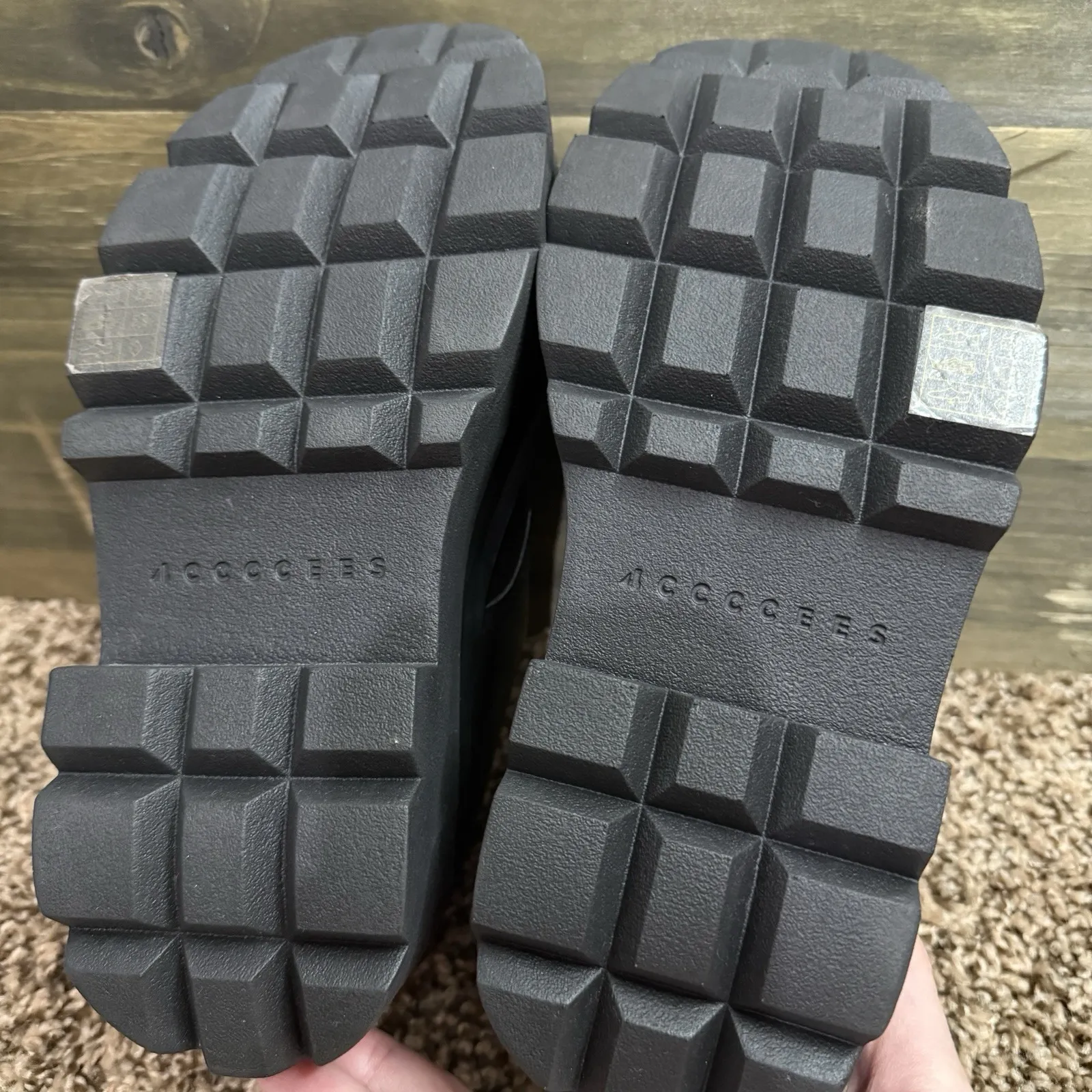 4CCCCEES ESKER ERA Black Womens 37 US 6.5 Chunky Platform Derby Shoes Leather‎ - Image 8