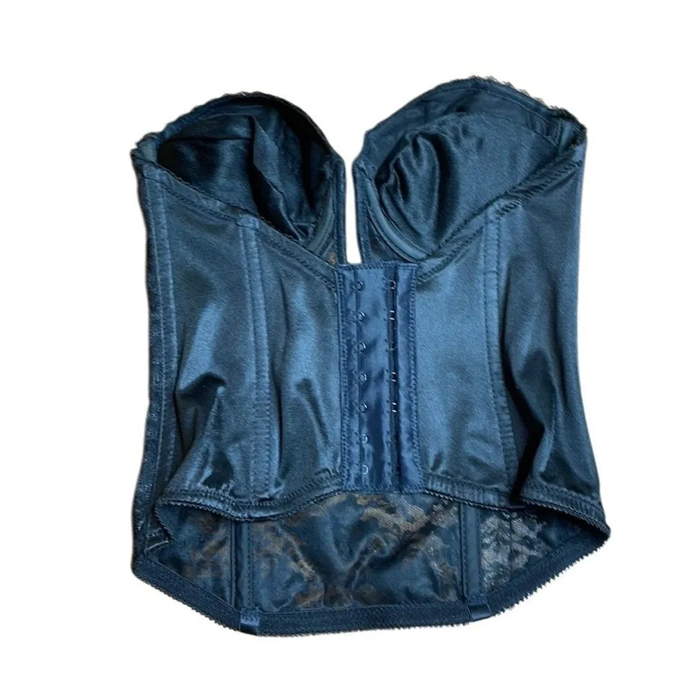 60s Vintage Sophistique by smoothie black lace plunge corset top 34B Black Size undefined - Image 4