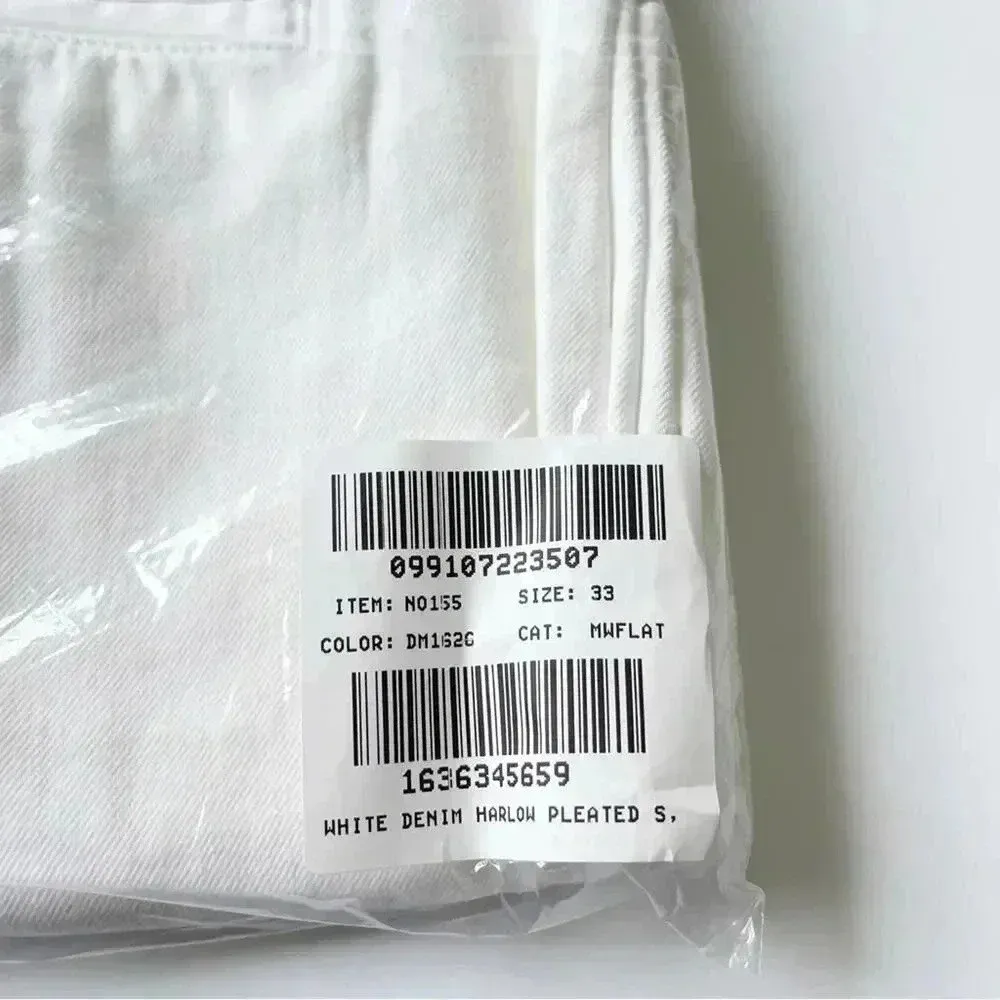 Madewell Plus The Harlow Pleated High-Rise Denim Shorts 100% Cotton Size 33 NWT - Image 6