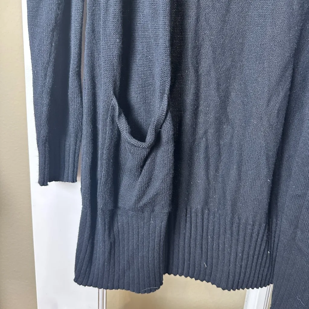 OLD NAVY Long Line Open front Cardigan Sweater Black Size Medium - Image 3