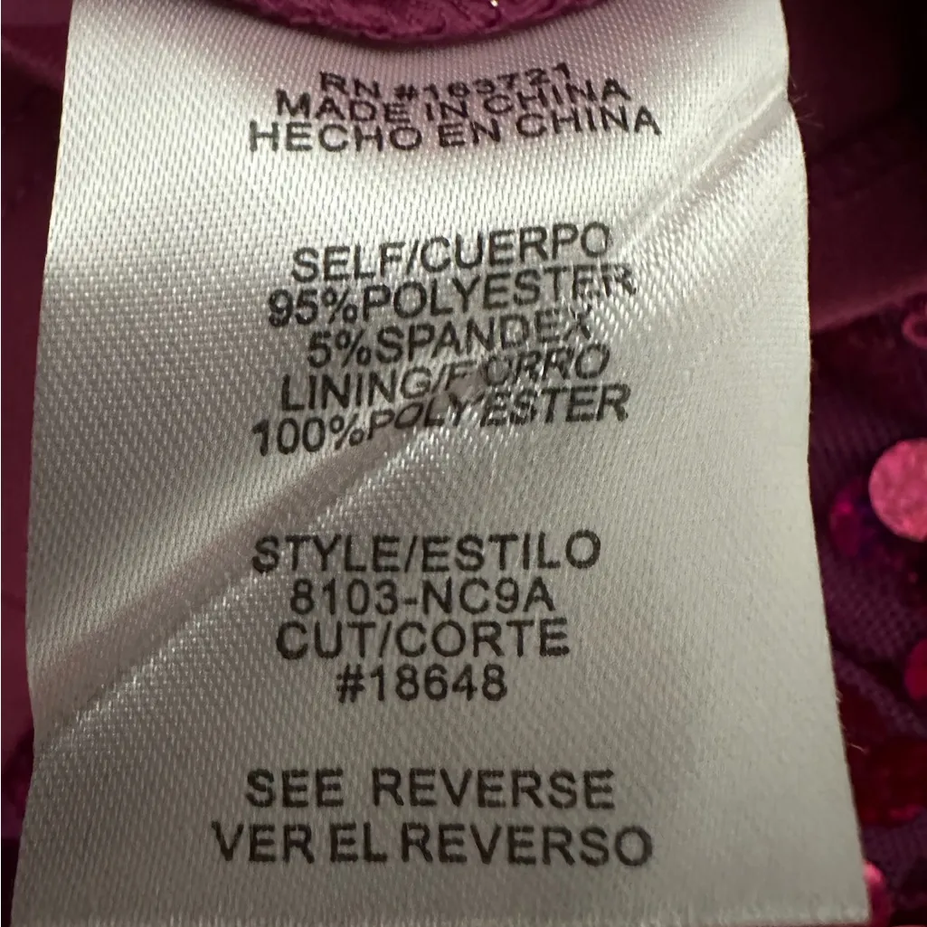 City Studio Sequin Open Back Bodycon Slip Dress Sz 7/8 Juniors Y2K Holiday Party - Image 7