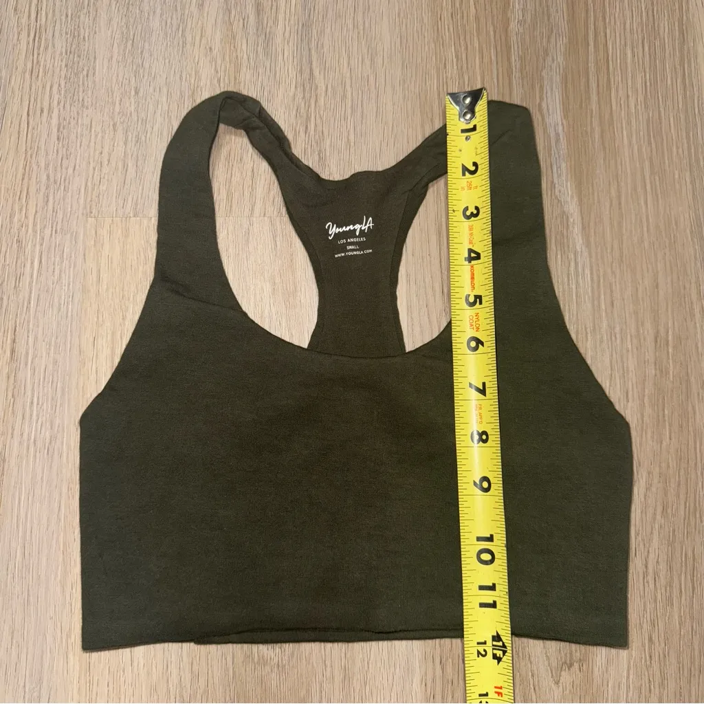 YoungLA Olive Green Racerback Sports Bra - Image 5