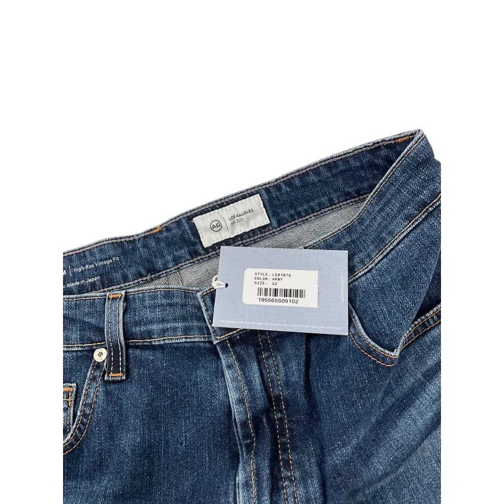 AG Alexxis Slim Jeans Vapor Wash 32 Button Fly Denim USA classic sustainable Blue - Image 5
