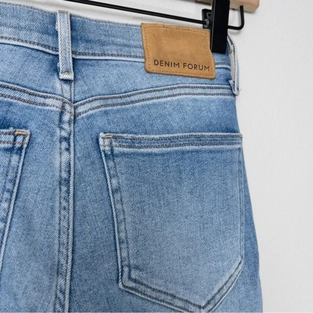 Aritzia Denim Forum The Nico Mid Rise Skinny Crop Jean 25 Stretch Raw Hem - Image 11