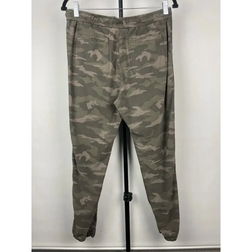 Athleta Green Camo Farallon Athletic Cotton Blend Jogger‎ Sweat Pants Size 10 - Image 3