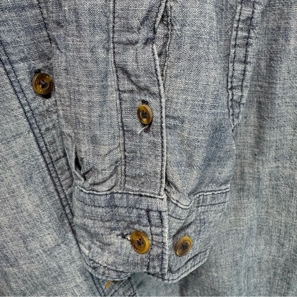 Carhartt Women’s Chambray Tab Up Long Sleeve Button Front Shirt Western Cowgirl - Image 9