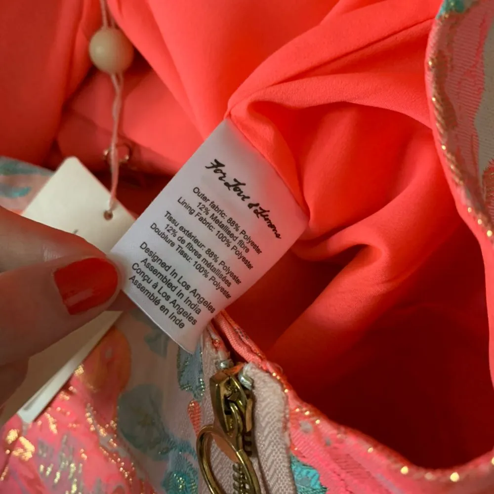 NWT Pink Rose Jackpot Brocade Pants - Image 11