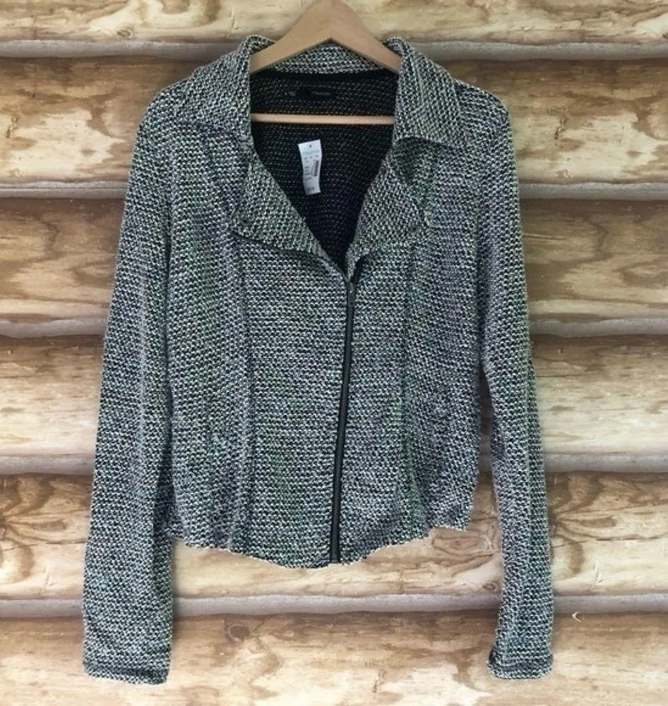 Maurices lightweight multicolor tweed asymmetrical moto blazer jacket size XL - Image 9