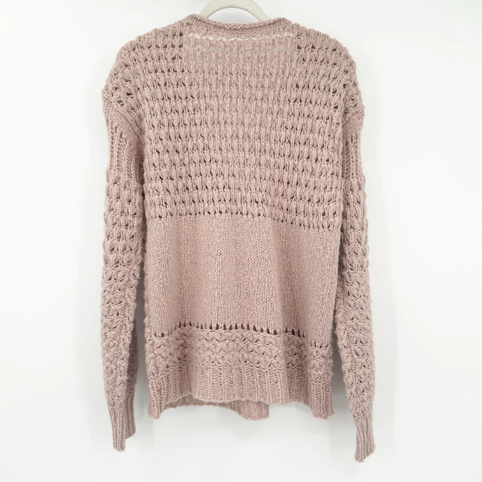 Free People Womens Crashing Waves Wool‎ Blend Knit Oversized Pullover Sweater XS - Image 7