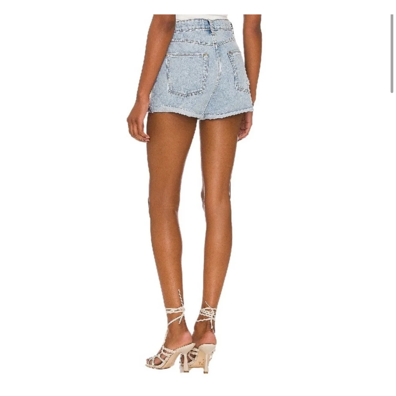 NWT Lover and Friends Jamie High Rise Cuffed‎ Denim Jean Shorts Sz 28 $138 - Image 3