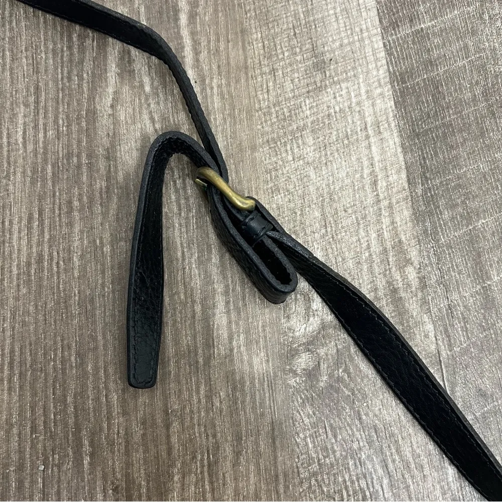 L.L.Bean  Black Italian Leather Shoulder Bag - Image 2