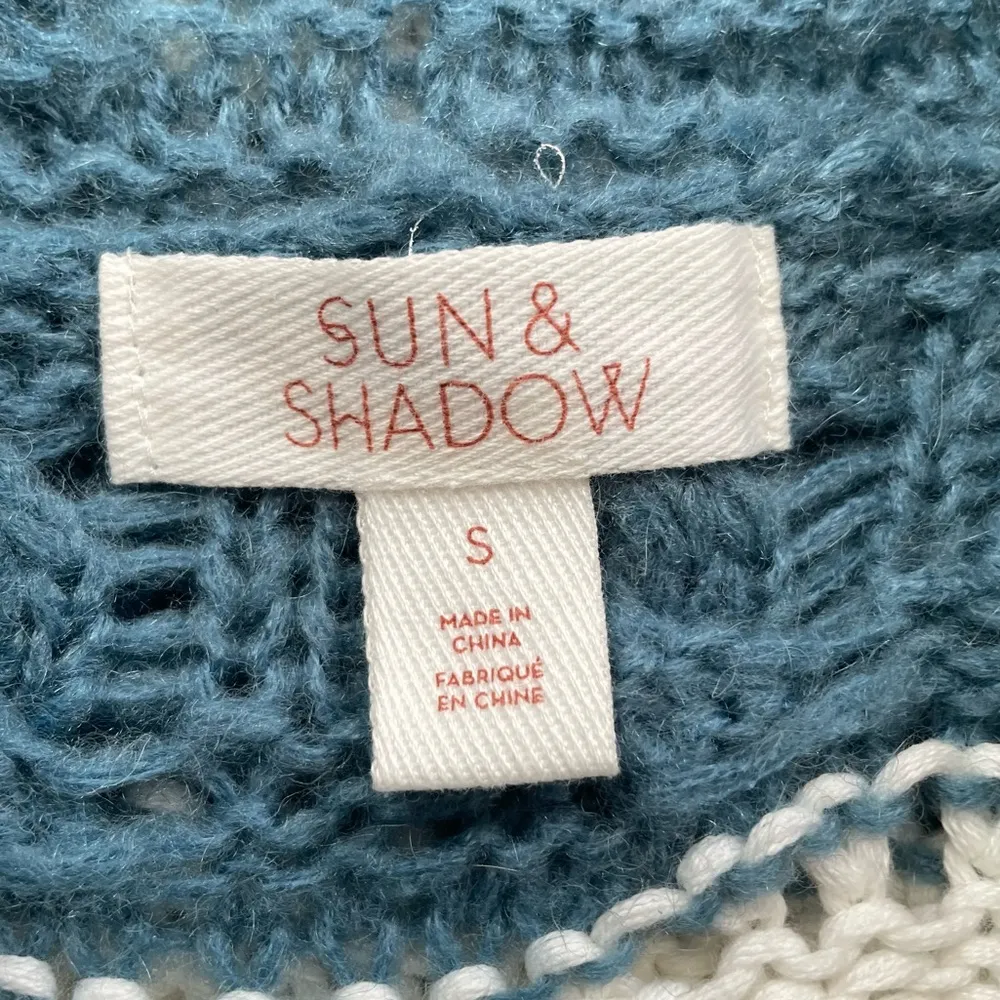 Sun & Shadow  shawl collar sweater top, size S - Image 7